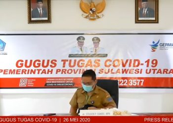 Update Covid19 Sulut, Selasa (26/5/2020) Hari ini : 1 Kasus Pasien Positif Baru Asal Bolmong