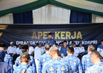 Bupati Sachrul Pimpin Apel Kerja Perdana di Modayag