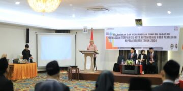 Pj Walikota Kotamobagu Ucapkan Selamat Bertugas Kepada Panwascam Pilkada