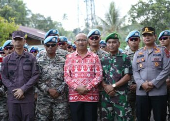 Pemkot Kotamobagu Sambut Satgas BGC TNI Yonif 713/ST