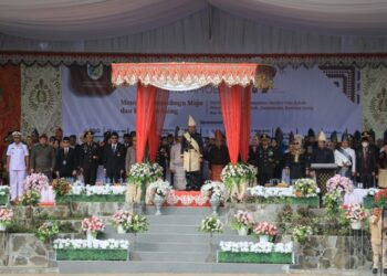 Pj Walikota Asripan Nani Pimpin Upacara HUT Kota Kotamobagu ke-17