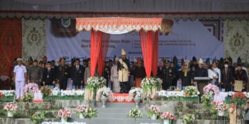 Pj Walikota Asripan Nani Pimpin Upacara HUT Kota Kotamobagu ke-17