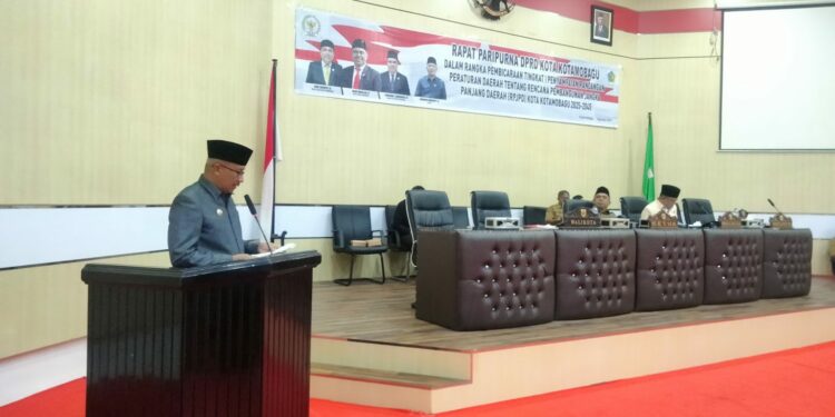 DPRD Kotamobagu Gelar Paripurna Pembicaraan Tingkat 1 RPJPD