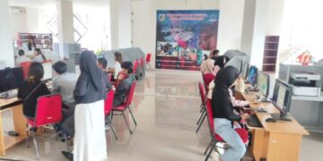 Gedung Perpustakaan Daerah Kotamobagu Diserbu Mahasiswa