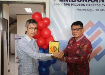 Abdullah Mokoginta Hadiri Peresmian Kantor BPR Modern Express Cabang Kotamobagu