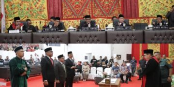 Pj Walikota Kotamobagu Hadiri Pengambilan Sumpah Jabatan Pimpinan DPRD 2024 – 2029