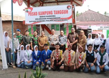 Komitmen Berantas Narkoba, Kapolres Kotamobagu Bangun Posko Kampung Tangguh