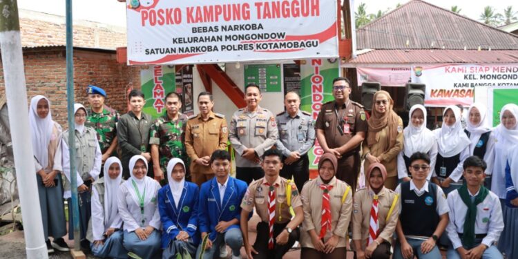 Komitmen Berantas Narkoba, Kapolres Kotamobagu Bangun Posko Kampung Tangguh