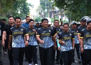 Dihadiri Gubernur YSK, Jalan Sehat HUT Bhayangkara ke-79 di Kotamobagu Meriah