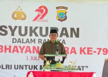 Mewakili Bupati Oskar Manoppo di HUT Bhayangkara, Hendra Tangel : Bersama Polri Boltim Bangkit