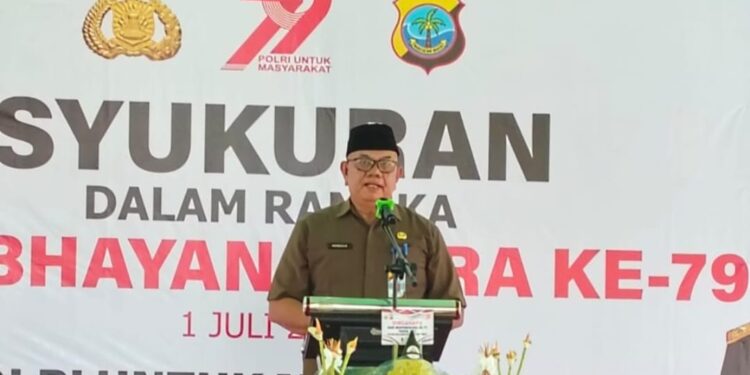 Mewakili Bupati Oskar Manoppo di HUT Bhayangkara, Hendra Tangel : Bersama Polri Boltim Bangkit