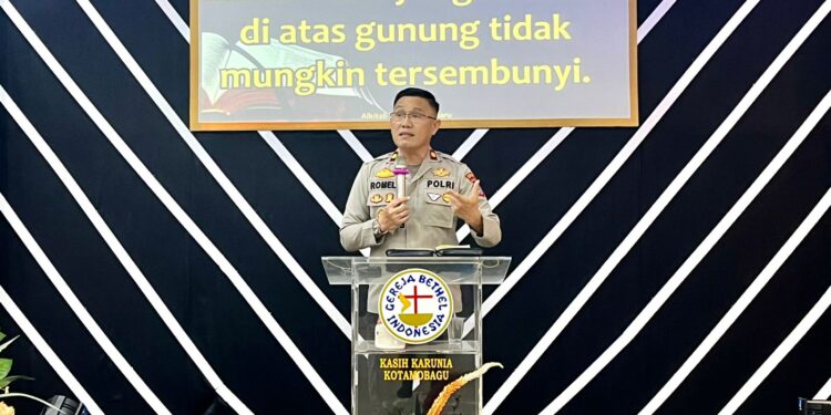Pimpin Ibadah di GBI, KOMPOL Romel Pontoh : Polri Hadir Dalam Setiap Sisi Kehidupan