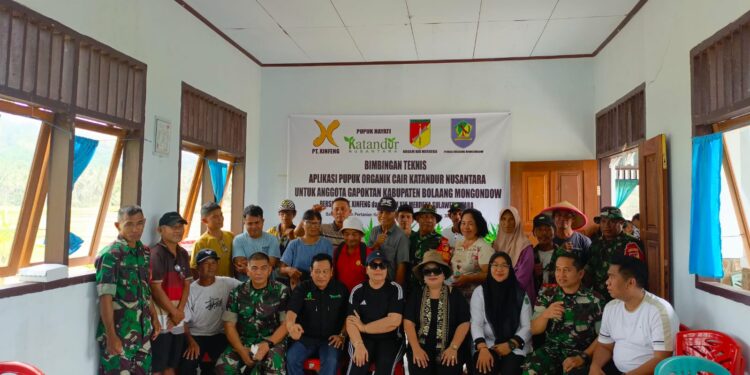 Salurkan Bantuan Pupuk Organik Katandur, Petani Dumoga Apresiasi PT Xinfeng dan Kodam Merdeka