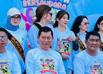 Bunda PAUD Boltim Rosita Pobela Hadiri Peringatan Hari Anak Nasional Sulut 2025