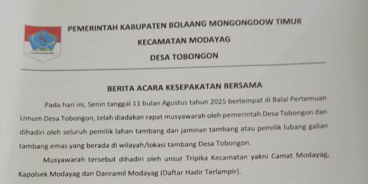 Sah…Ini 5 Poin Sanksi Bagi Pemilik Tambang Melanggar Kesepakatan di WPR Tobongon