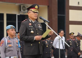 Kompol Romel Pontoh Pimpin Upacara Hari Sumpah Pemuda ke- 97 di Mapolres Kotamobagu