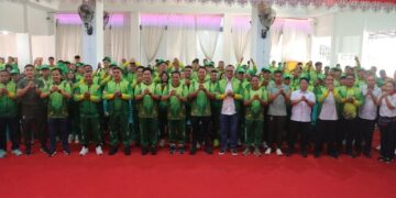 AKBP Irwanto & Letkol Fahmil Harris Support Kontingen Kotamobagu Pada Porprov XII 2025