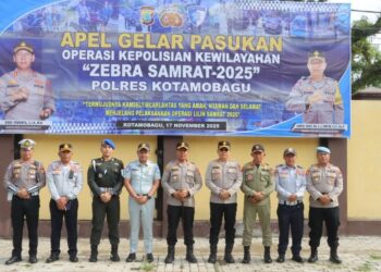 AKBP Irwanto Pimpin Apel Gelar Pasukan Zebra Samrat 2025 di Mapolres Kotamobagu