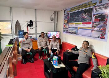 Wakapolres Romel Pontoh Cek Pos PAM Terpadu