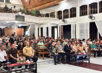 Kompol Romel Pontoh Pimpin Ibadah di Perayaan Gembala se- Bolmong Raya