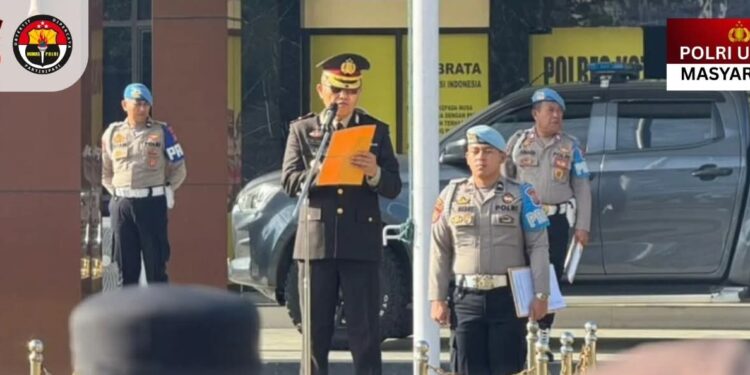 Kompol Romel Pontoh Pimpin Upacara HBN ke-77 di Mapolres Kotamobagu