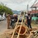 Bupati Oskar Manoppo Pantau Langsung Penebangan Pohon di Ruas Jalan Ibu Kota Boltim