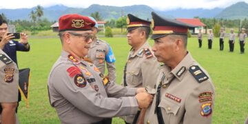 Kapolres Golfried Hasiholan Lantik Tim Inti Baru di Lapangan Apel